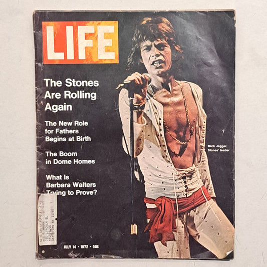 📖 Vintage LIFE Magazine – July 14, 1972 – Rolling Stones Cover 🎤