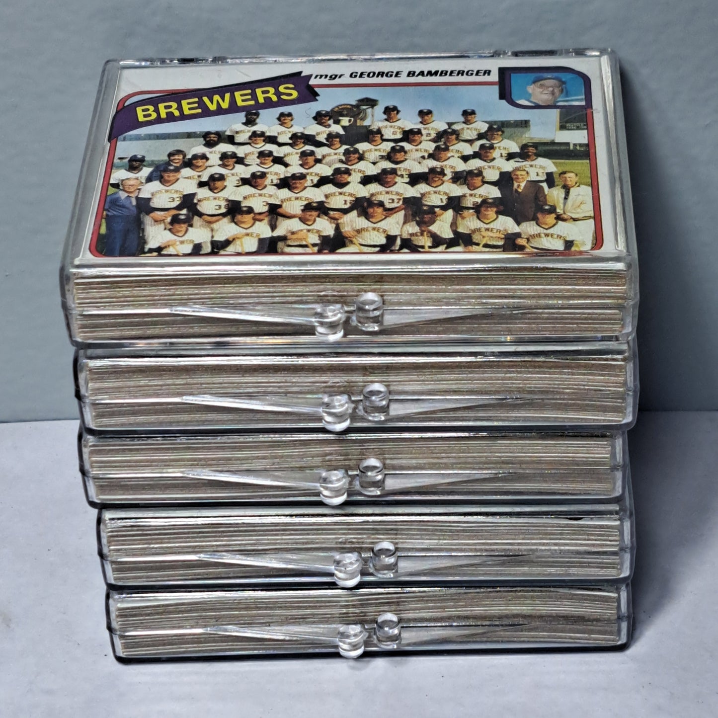⚾ Lot of 5 Complete 1980 Topps Milwaukee Brewers Team Sets 🧢