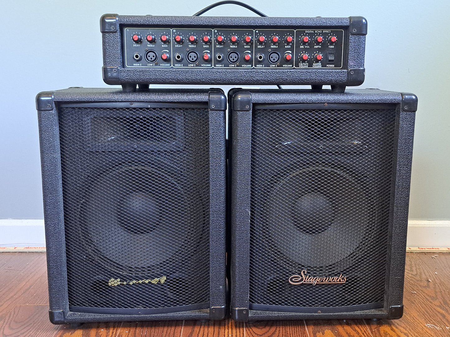 🎤 Complete Stageworks Small PA System – Includes LG‑4 Mixer + 2 LG‑4 Speaker Cabinets