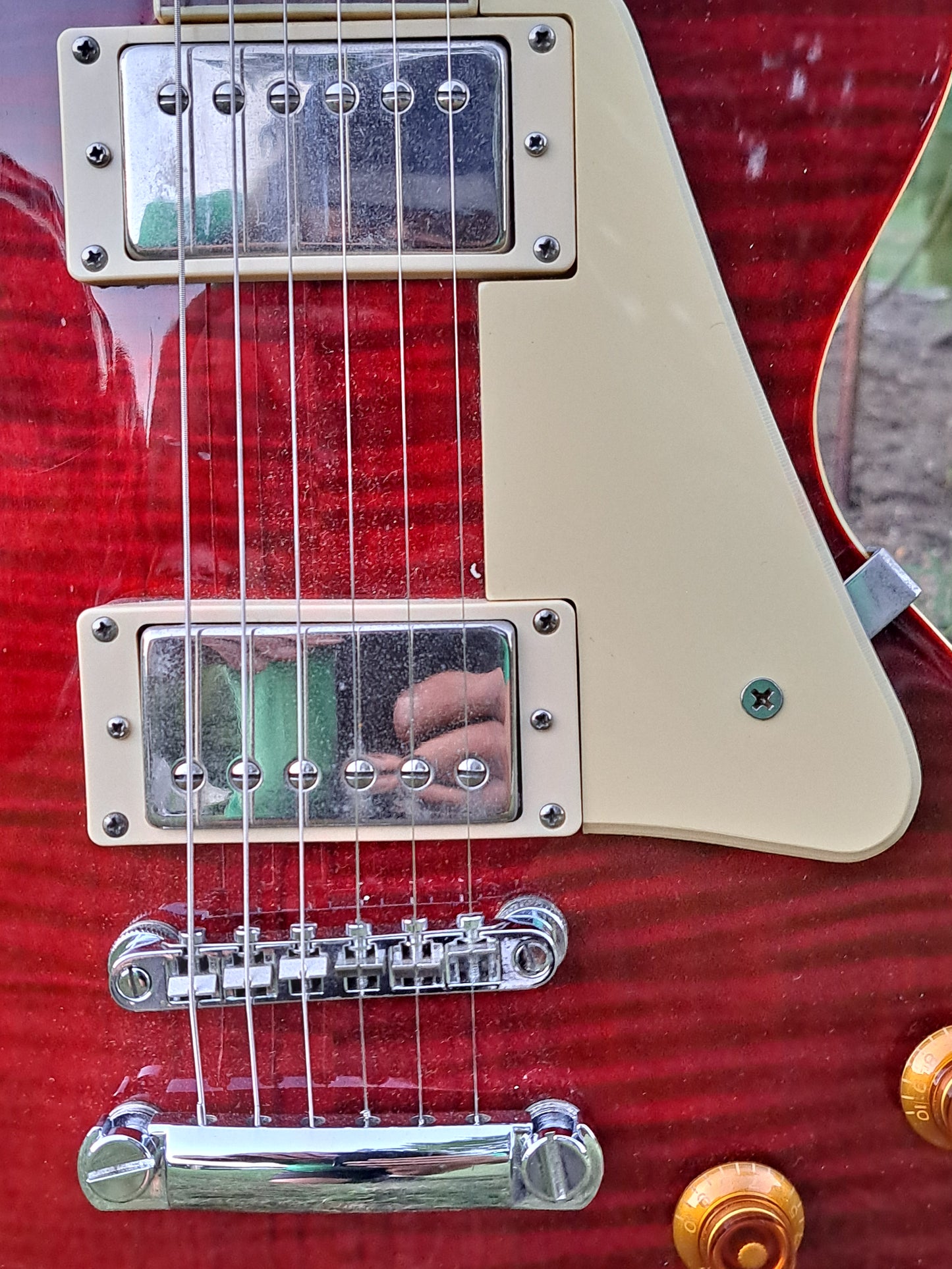 🎸✨ Epiphone Les Paul Standard PlusTop PRO – Translucent Red - Excellent