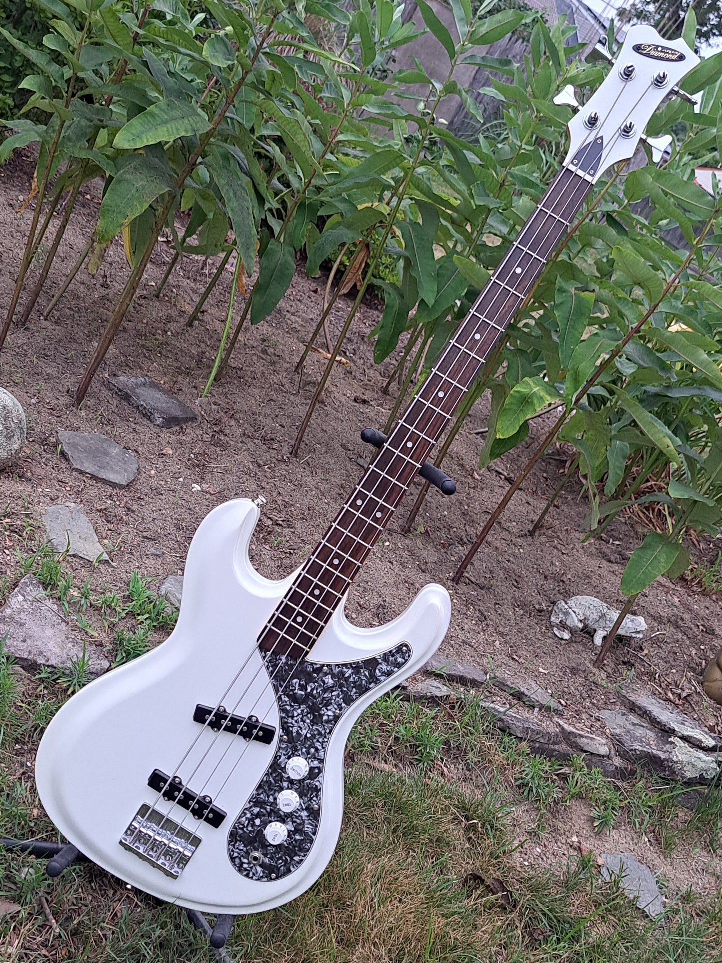 🎸 ARIA DIAMOND ELECTRIC BASS – JAZZ PICKUPS, MOSRITE VIBES, WHITE ICE DRIP 🎸