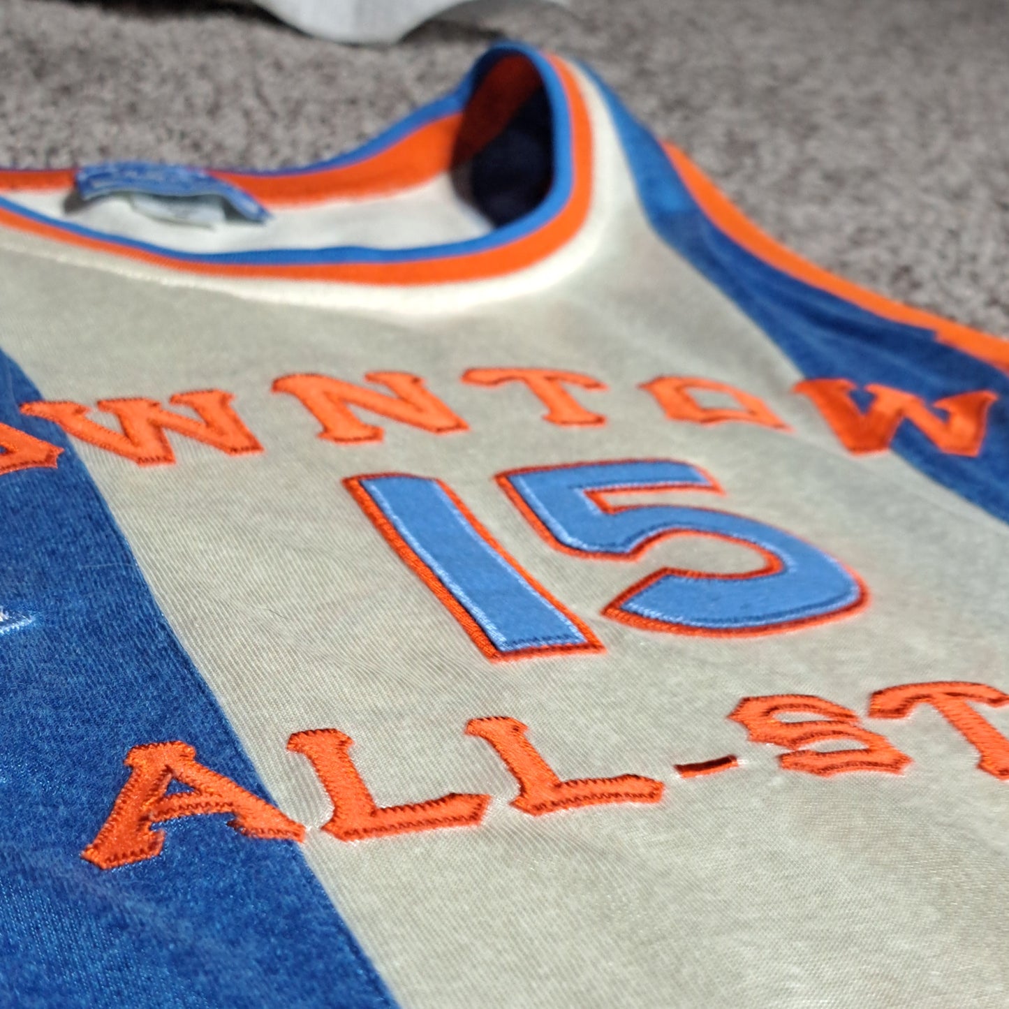 🔥 DOWNTOWN ALL-STARS #15 RUCKER VINTAGE JERSEY by Stall & Dean – Size 54 – NYC LEGEND VIBES 🔥