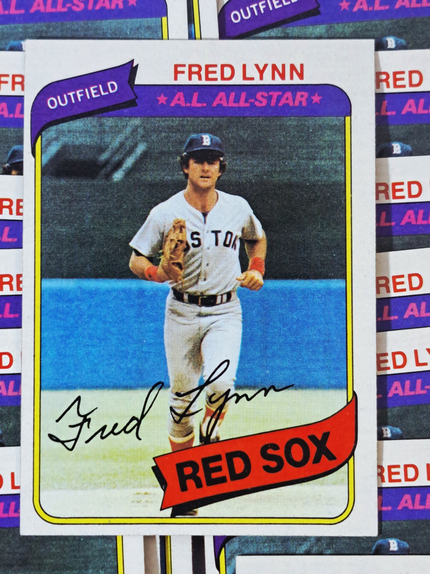 🔥 1980 Topps Fred Lynn #110 – Monster Lot of 34 – Red Sox All-Star Legend! 🔥