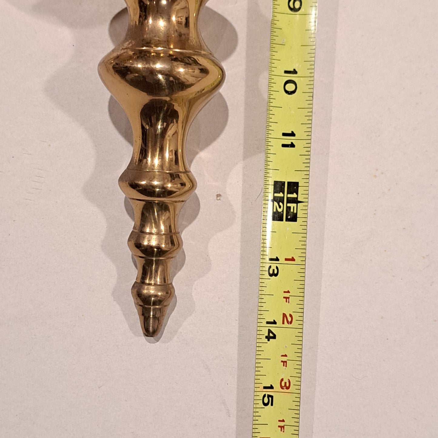 Pair of Vintage Solid Brass Wall Candle Sconces – Made in India