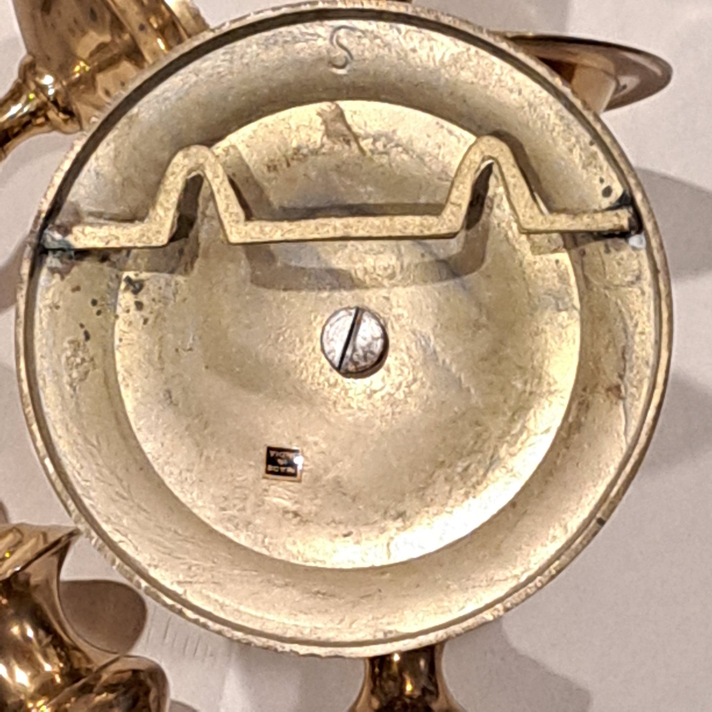 Pair of Vintage Solid Brass Wall Candle Sconces – Made in India
