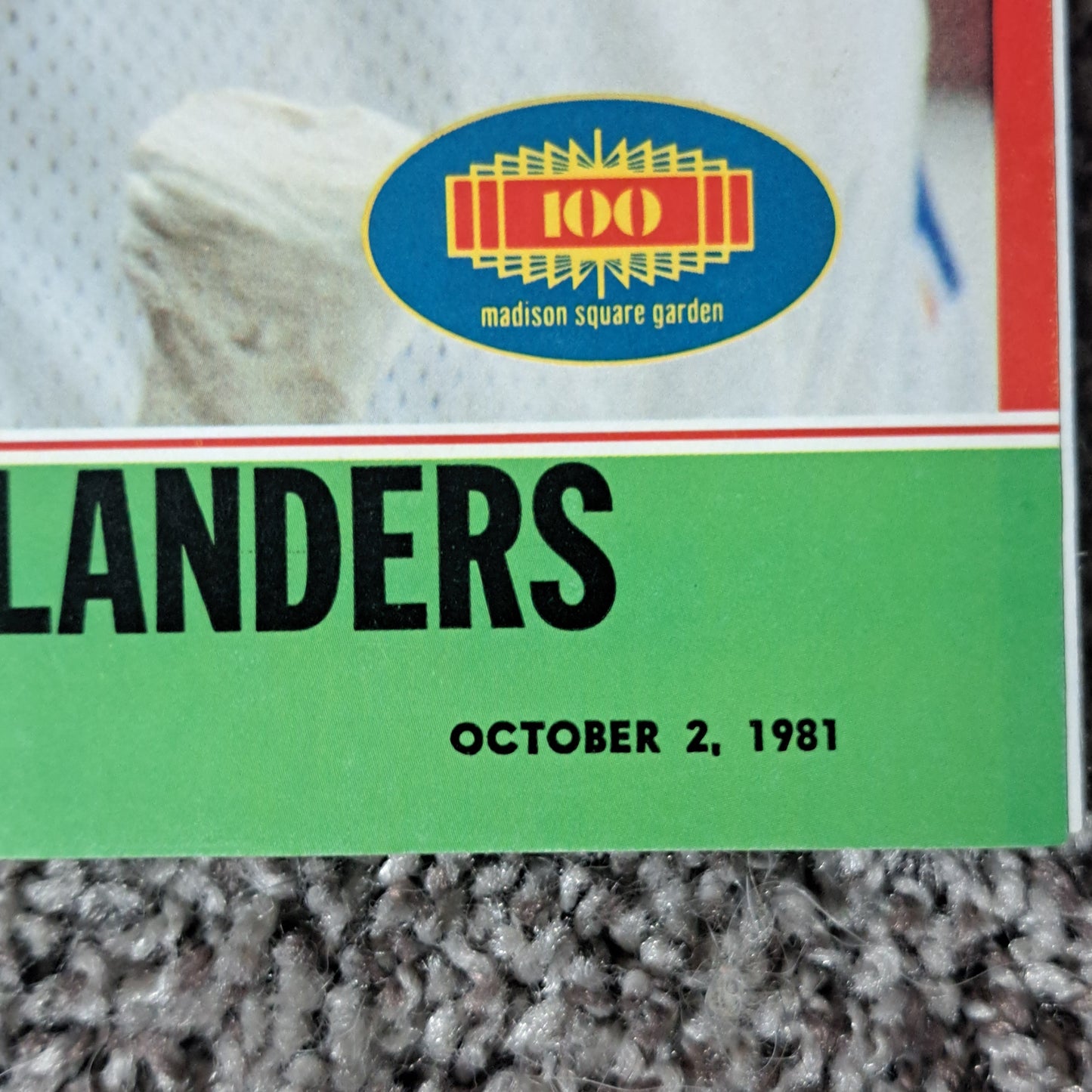 🏒 Rangers vs Islanders Oct 2, 1981 program Barry Beck cover 🔥
