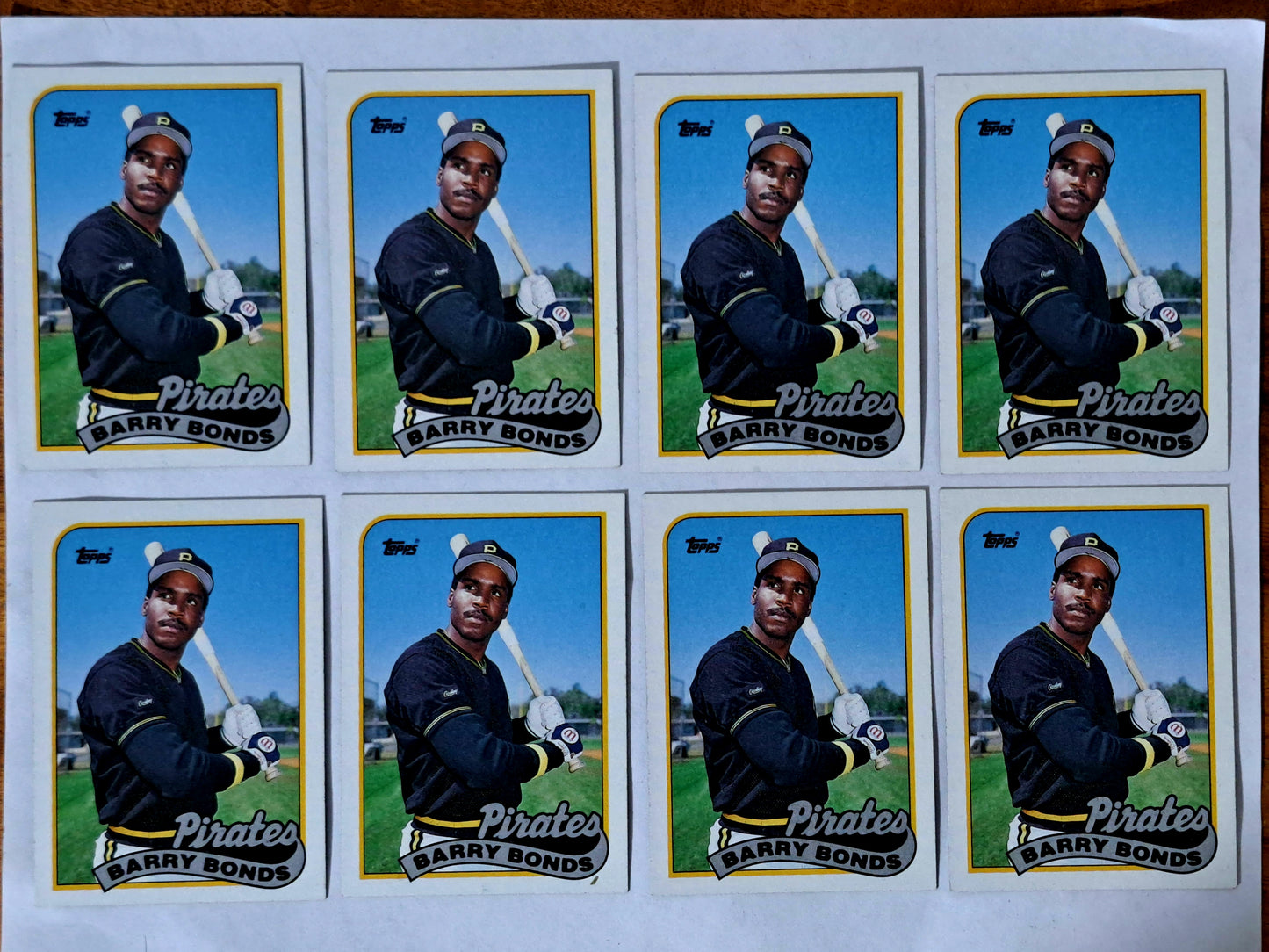 🔥 1989 Topps Barry Bonds #620 – Lot of 8 STUNNING Cards - Excellent to Near Mint